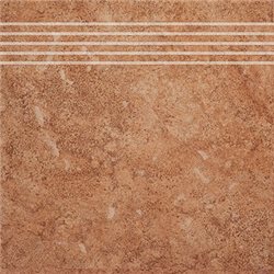 Ceramika Gres Alpino ALP 04 brown stopnica 33 x 33 cm