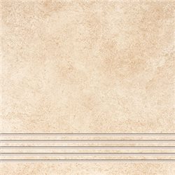 Ceramika Gres Roxy RXY 02 krem stopnica 33 x 33 cm