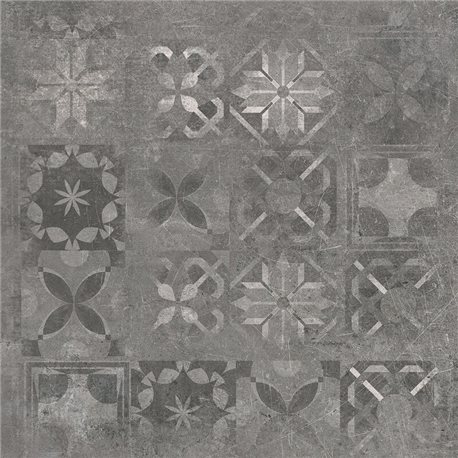 Cerrad Softcement graphite dekor PATCHWORK matný 59,7 x 59,7 cm