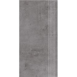 Nowa Gala Avenida schodnica lappato dark grey 29,7 x 59,7 cm