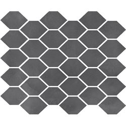Nowa Gala Aquamarina mozaika heksagon lesklá dark grey 27 x 32 cm