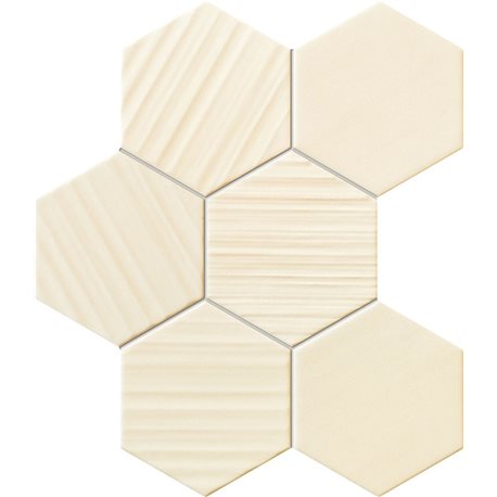 Tubadzin mozaika Horizon hex ivory 28,9 x 22,1 cm 