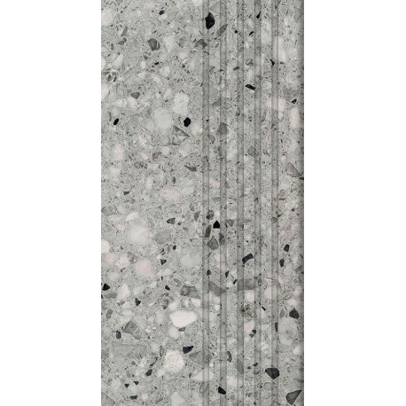 Tubadzin Macchia Graphite matná schodnica 59,8 x 29,8 cm