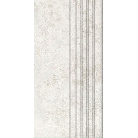 Tubadzin Torano White matná schodnica 29,6 x 59,8 cm
