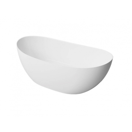 EMPORIA LUNA 158 voľne stojaca vaňa bez prepadu, liaty mramor 158 x 77 x 63 cm