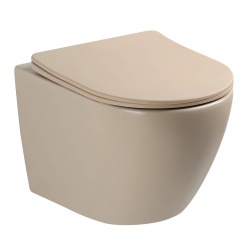 EMPORIA NOX 1.0 závesná misa so sedátkom slim béžová matná 49 x 37 x 36 cm