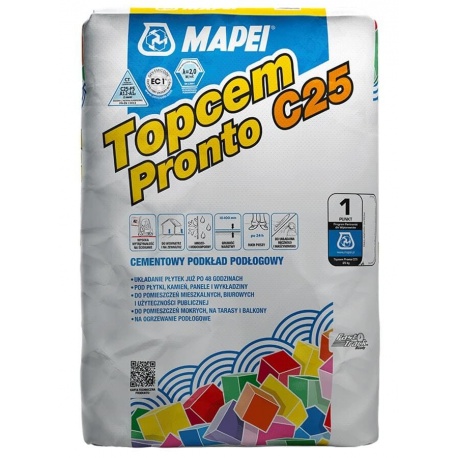Mapei Topcem Pronto C25 cementový poter 25 kg