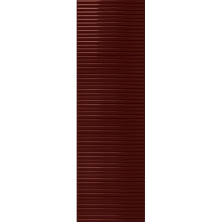 Tubadzin Groove Burgundy 1 STR obklad lesklý 29,8 x 7,8 cm