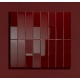 Tubadzin Groove Burgundy 1 STR obklad lesklý 29,8 x 7,8 cm