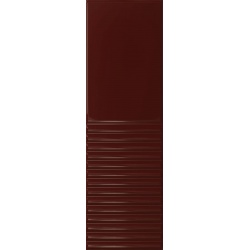 Tubadzin Groove Burgundy 2 STR obklad lesklý 29,8 x 7,8 cm