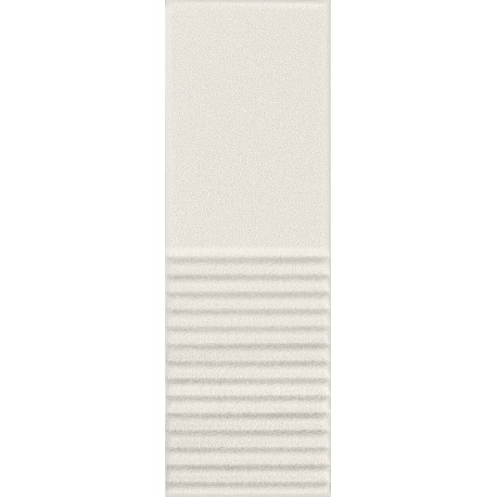 Tubadzin Groove White Sugar 2 STR obklad lesklý 29,8 x 7,8 cm
