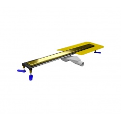 Emporia Top Drain zlatý kartáčovaný sprchovací podlahový žľab s príslušenstvom 70 cm