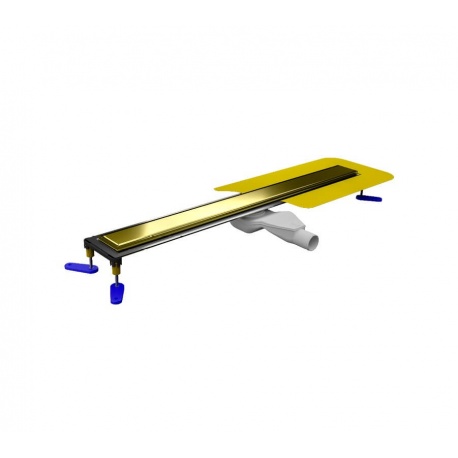 Emporia Top Drain zlatý kartáčovaný sprchovací podlahový žľab s príslušenstvom 70 cm