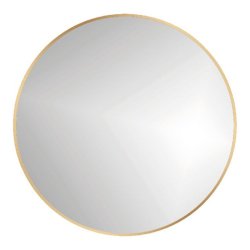 EMPORIA LEO okrúhle LED zrkadlo Ø 80 cm so zlatým rámom