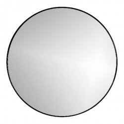 EMPORIA LEO okrúhle LED zrkadlo Ø 80 cm s čiernym matným rámom