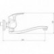 Novaservis Drezová batéria bez ramena 150 mm Metalia 57 chróm