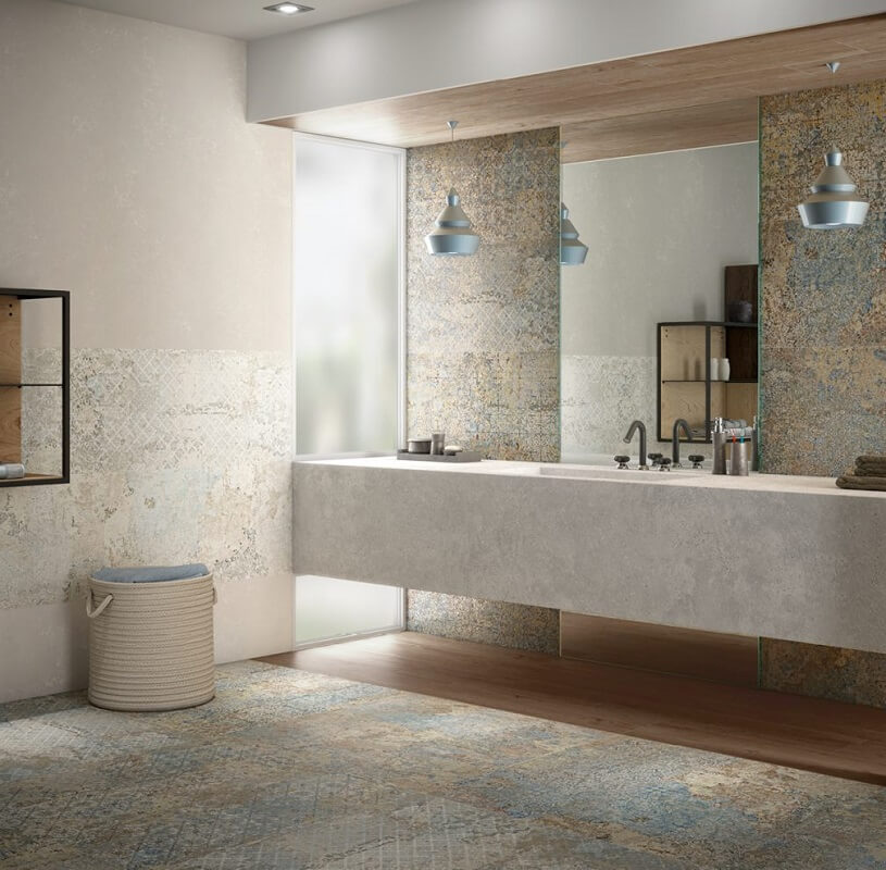 Aparici Carpet Sand a Natural gresové dlažby.